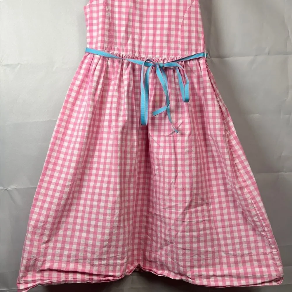 Ralph Lauren Pink and white gingham sleeveless dress size 4/4T